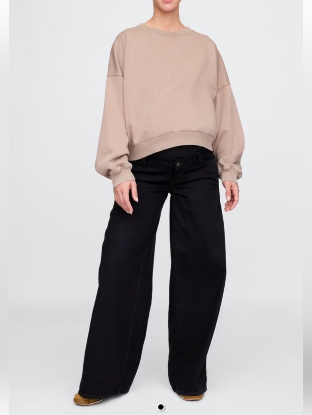 GAP Wide Leg Black Maternity Jeans